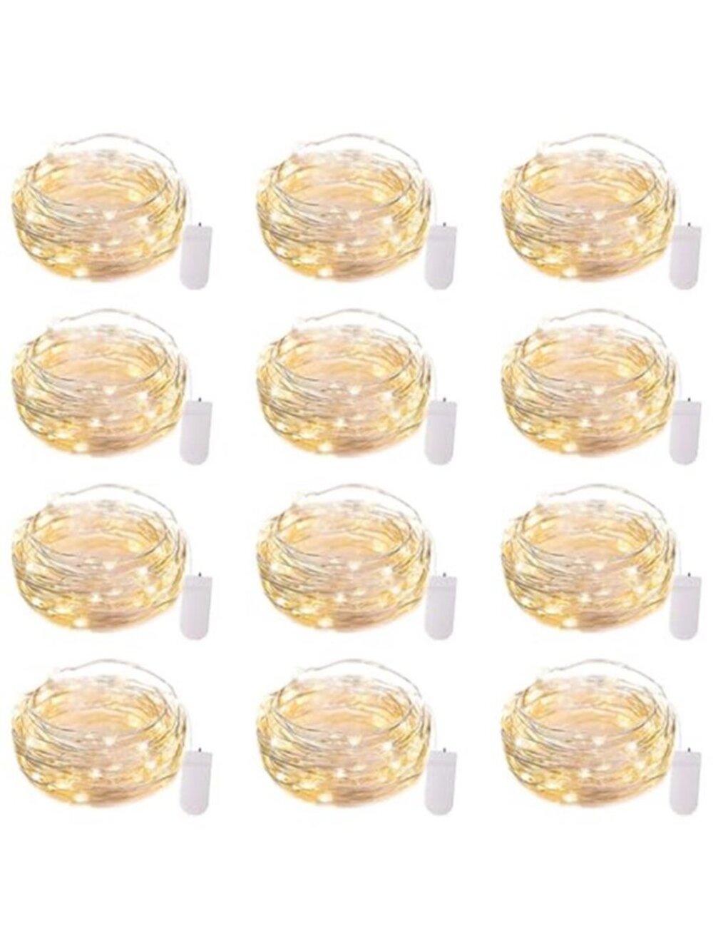12 Pack 7ft Battery Operated LED Fairy Lights for Xmas Decoration